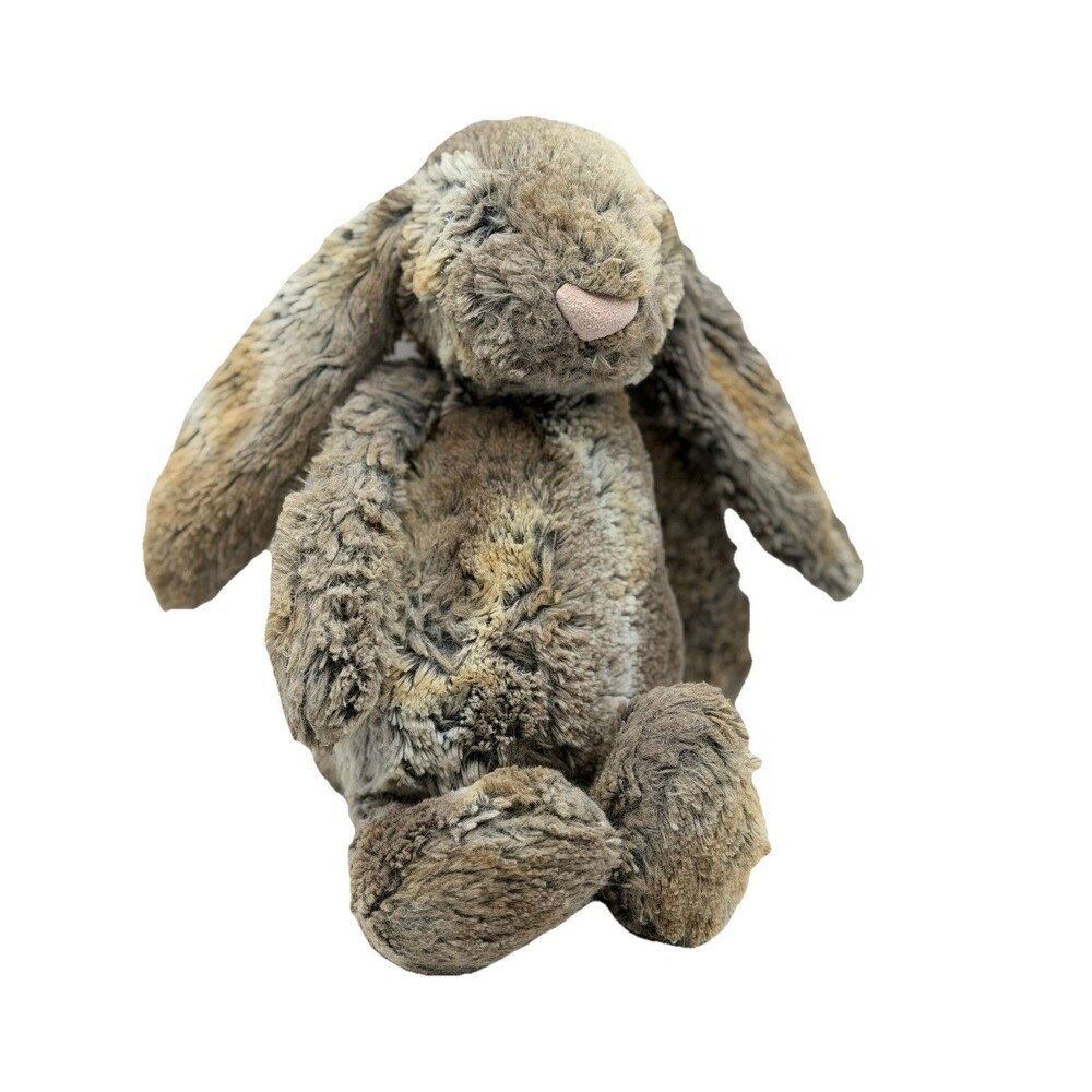 Jellycat Woodland Bunny Bashful Medium Plush AUTHENTIC Brown Stuffed Animal Toy